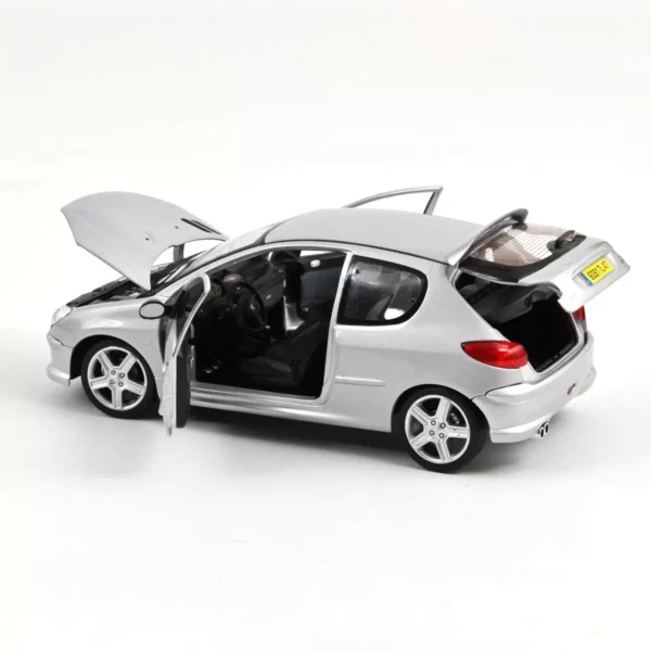 Peugeot 206 RC Aluminium Silver 1/18 Norev - Imagen 2
