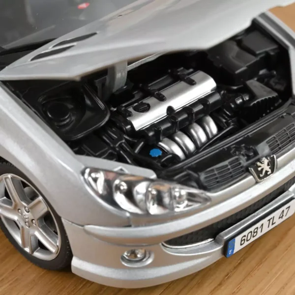 Peugeot 206 RC Aluminium Silver 1/18 Norev - Imagen 3
