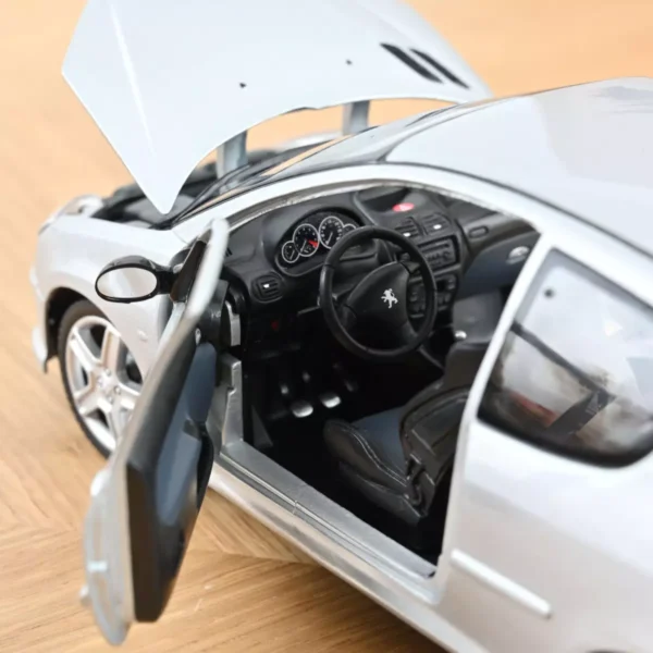 Peugeot 206 RC Aluminium Silver 1/18 Norev - Imagen 4